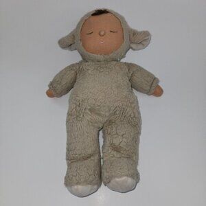 Olli Ella Cozy Dozy Dinkums Lamby Pip Plush Lamb Tan Brown 12" Stuffed Toy